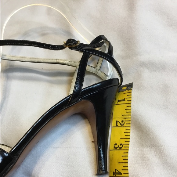 Garolini Sz 8.5M Black Patent Leather Sandals EUC - Picture 7 of 8